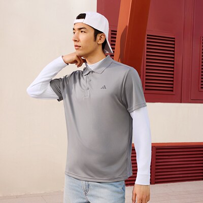 Adidas阿迪达斯 男子PRF LC POLO高尔夫针织运动短袖POLO衫IU4448