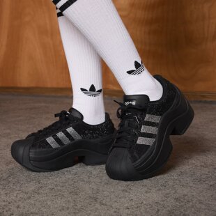 运动鞋 Adidas 厚底闪钻贝壳头板鞋 女子经典 IH1663 阿迪达斯正品