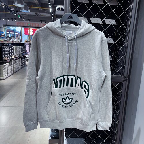 Adidas阿迪达斯VARSITY HOODIE男子印花运动连帽卫衣套头衫JE3481