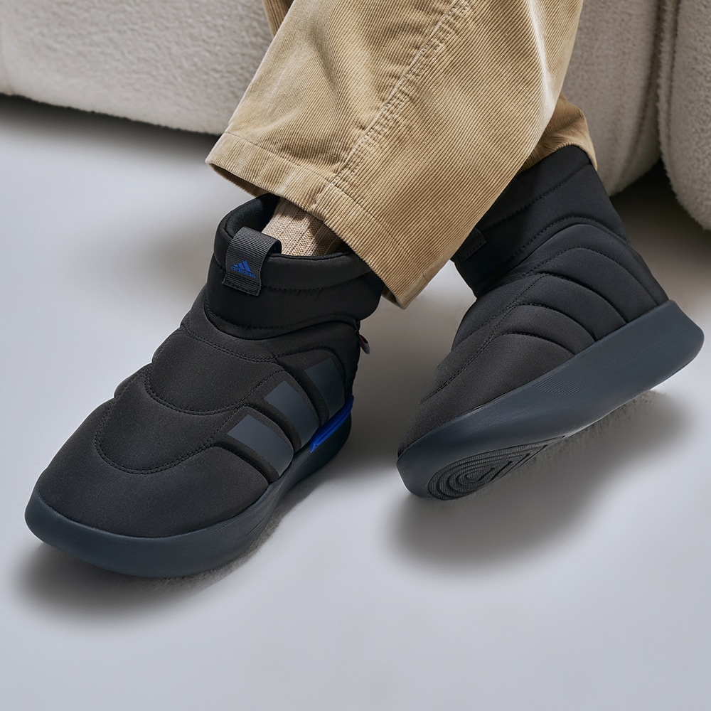 Adidas/阿迪达斯正品新款男女保暖防滑高帮休闲棉鞋JR0067