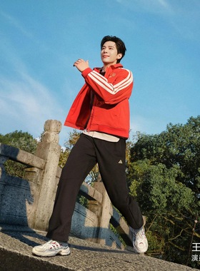 阿迪达斯男裤直筒长裤子春季新款休闲裤跑步健身裤KE4066 KE4065