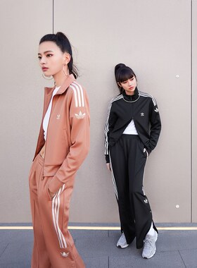 Adidas阿迪达斯RETRO TF PANT W女经典复古针织宽松运动裤JI7539