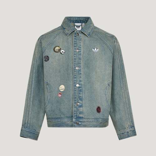 阿迪达斯三叶草夹克男子休闲牛仔运动夹克外套KT6363