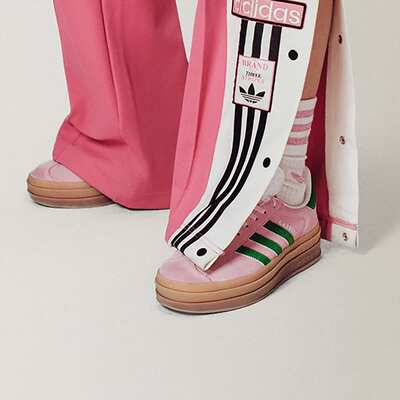 Adidas阿迪达斯Gazelle女「T头鞋」经典绒面革厚底运动板鞋IE0420