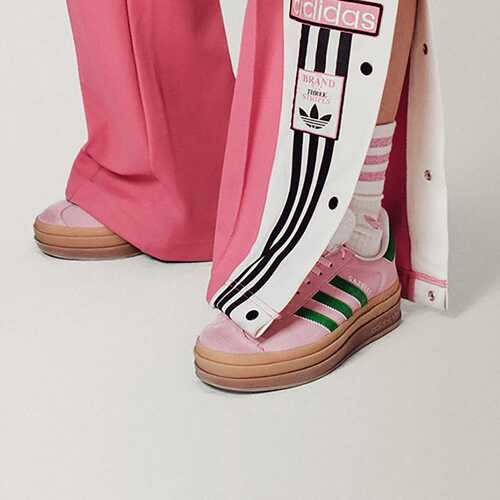 Adidas阿迪达斯Gazelle女「T头鞋」经典绒面革厚底运动板鞋IE0420