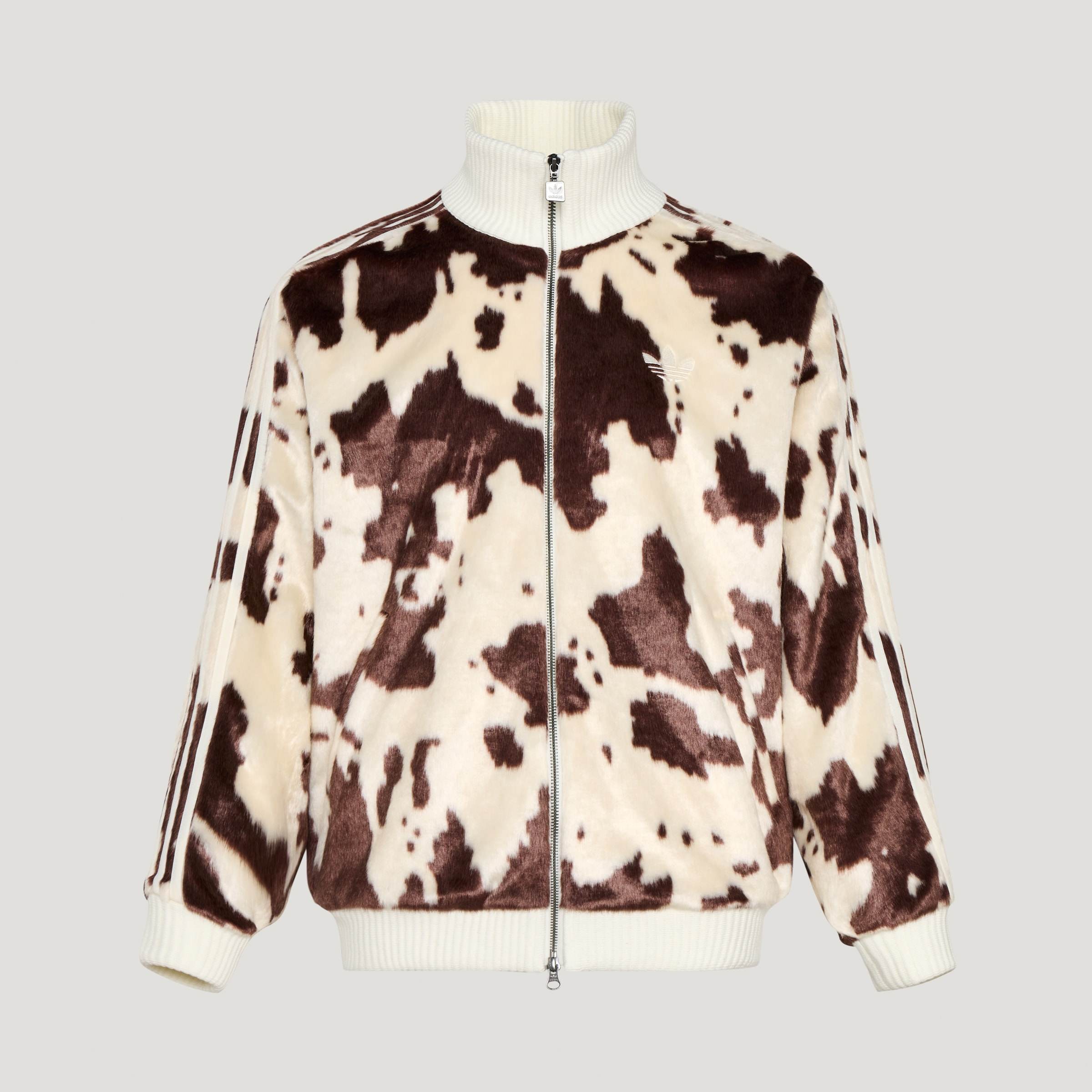 Adidas/阿迪达斯正品男女同款奶牛纹印花运动宽松外套KU9405