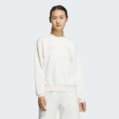 Adidas/阿迪达斯正品女子运动休闲宽松长袖圆领卫衣套头衫JJ3577