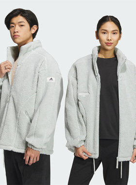 Adidas/阿迪达斯情侣款仿羊羔绒保暖运动休闲外套IQ1367 IQ1368