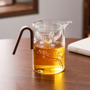 高档耐热玻璃公道杯2025新款茶滤网一体分茶器逍遥杯专用泡茶匀杯