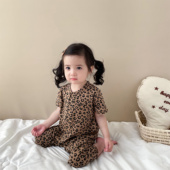 女宝宝洋气夏装 夏季 哈衣 婴儿衣服连脚短袖 爬服男婴纯棉连体 薄款