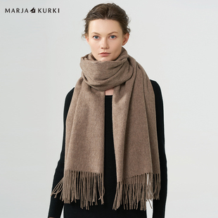 MARJAKURKI玛丽亚古琦羊毛围巾女冬季加厚加大披肩女外搭节日礼物