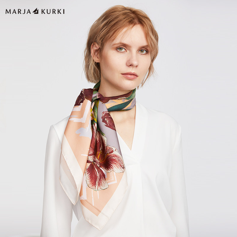 marjakurki玛丽亚古琦真丝丝巾大方巾女妈妈夏季薄款百搭春秋礼盒