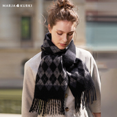 MARJAKURKI玛丽亚古琦格子羊绒围巾女冬季 高级感保暖围脖男情侣款
