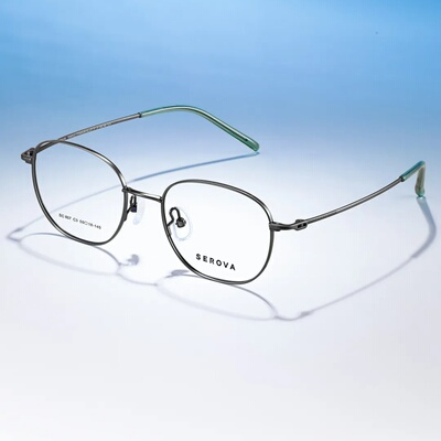 新款SEROVA高智椭圆新品SC807椭圆施洛华细边框全框钛合金镜架