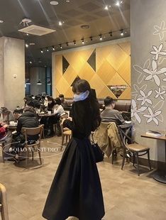 巧遇 购买联系客服不退换 半裙 韩国设计师高级重工蕾丝加绒法式