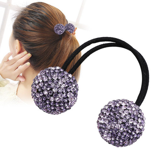 韩国水钻圆球大号高弹力气质发绳