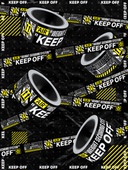 欧美潮牌air keep off胶带别靠近涂鸦贴纸光滑面行李箱滑板防水贴