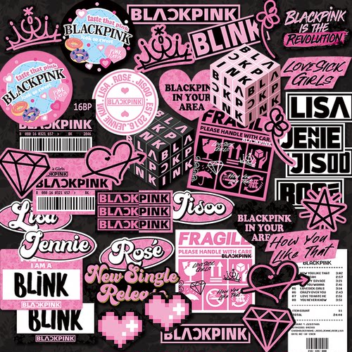 粉墨ins韩国女团blackpink防水贴