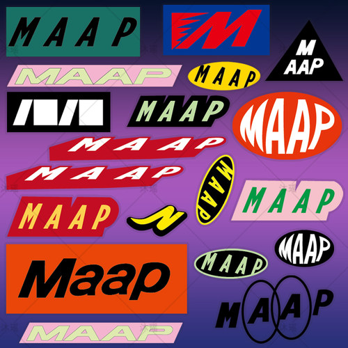 maap水晶标字母贴纸头盔uv转印贴电脑IPAD公路车摩托车防水贴画