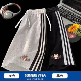 新款 男夏季 潮牌宽松跑步运动裤 子男生针织五分裤 休闲卫裤 中裤 短裤