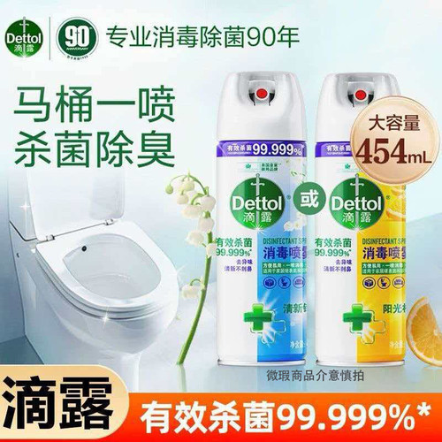 滴露鞋袜衣物消毒喷雾454ml