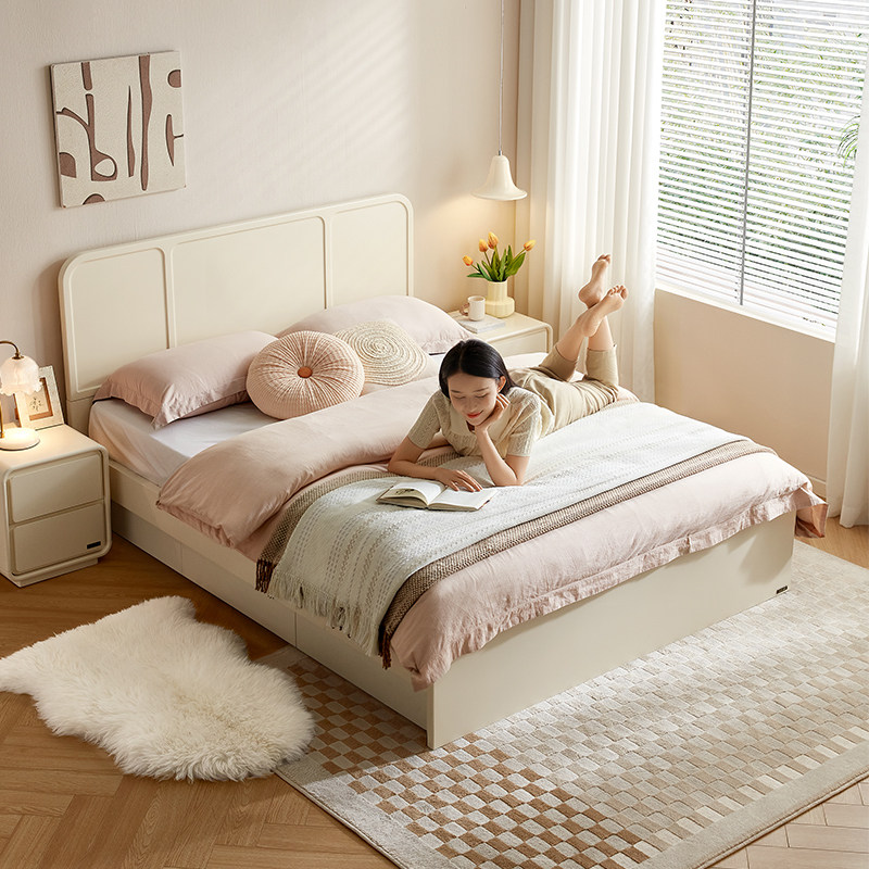 全友家居奶油风1米2单人儿童床卧室小户型1.5m收纳储物男女孩床,住宅家具,儿童床/儿童抽拉床,淘宝优惠券,粉丝福利购,淘宝优惠卷