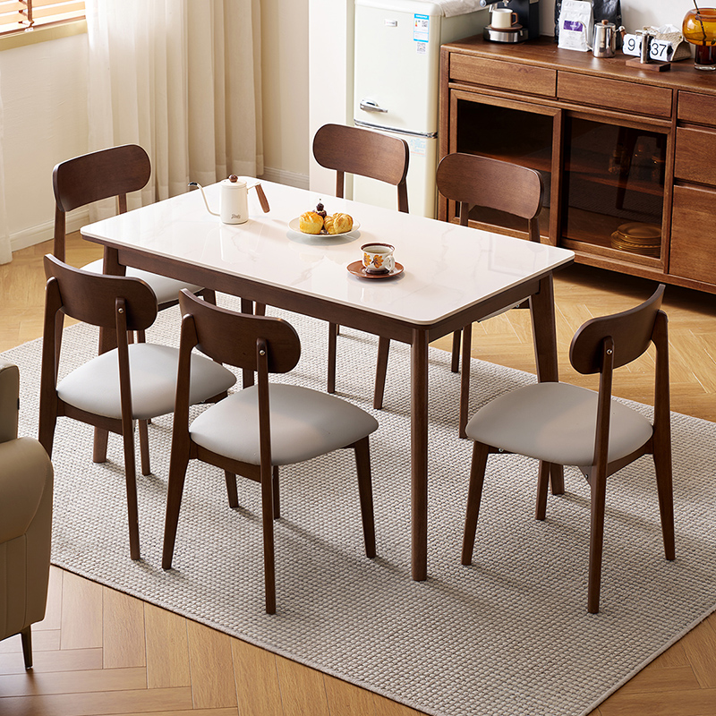 全友家居小户型伸缩岩板餐桌