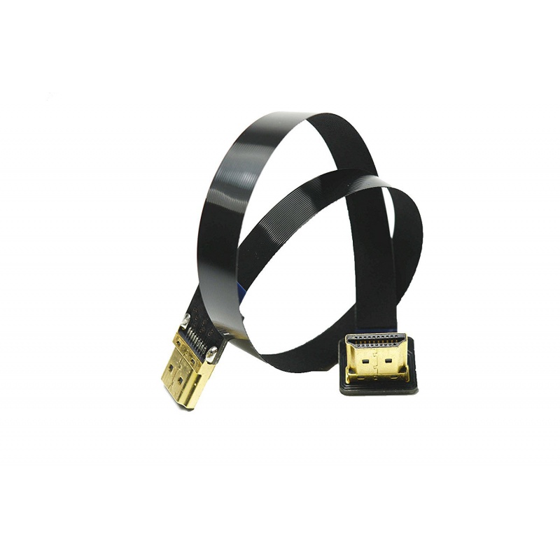 弯头FPV航拍线 云台FPV专用HDMI A-A标准 HDMI 公对下弯公软排线