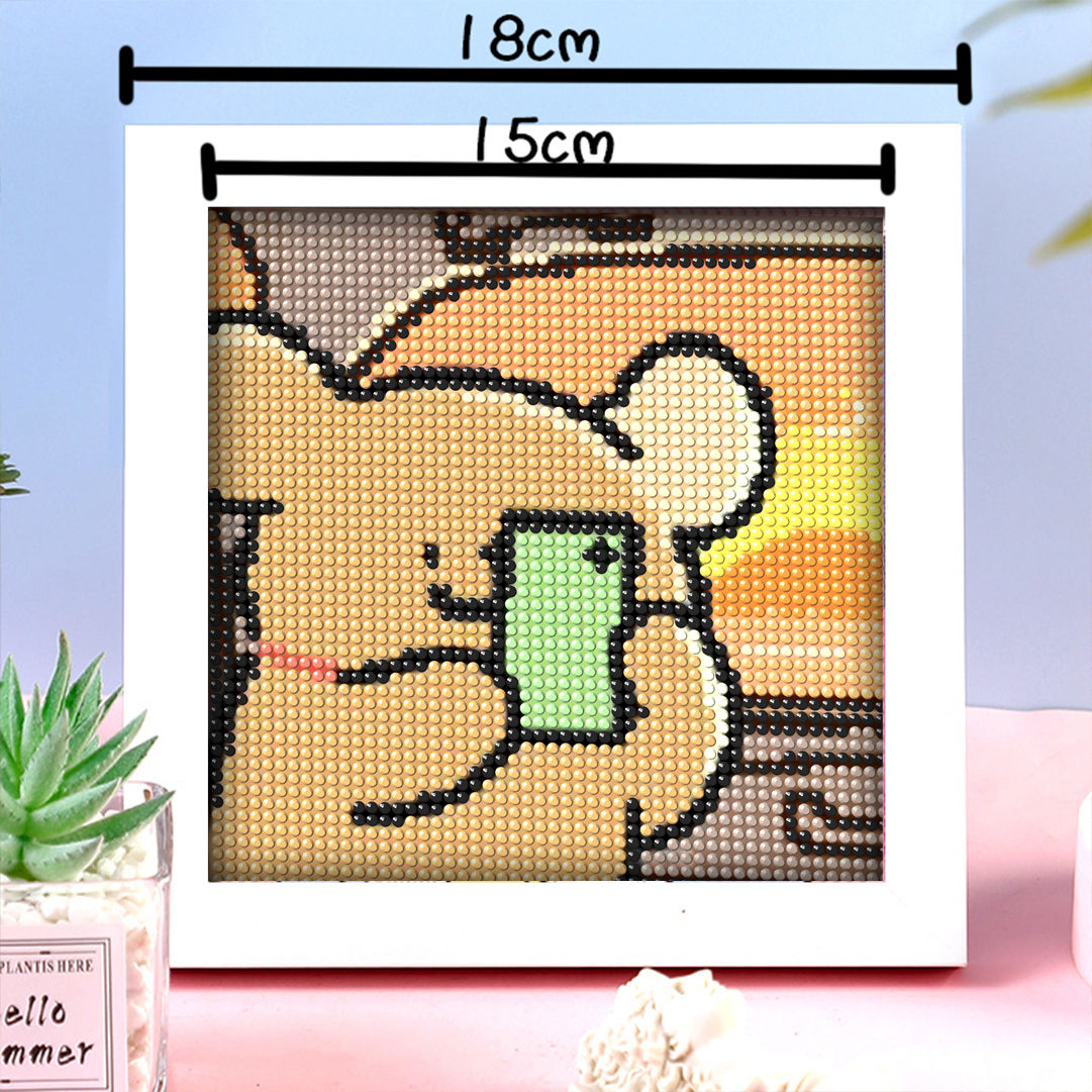 新款线条小狗钻石画情侣diy礼物过年贴钻点钻画可爱满钻爆款纪念