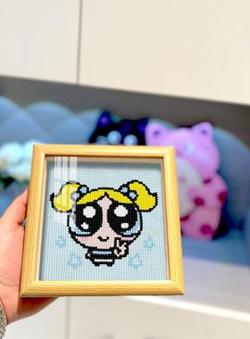 飞天小女警钻石画儿童房装饰diy手工礼物卡通可爱ins高级感生日潮