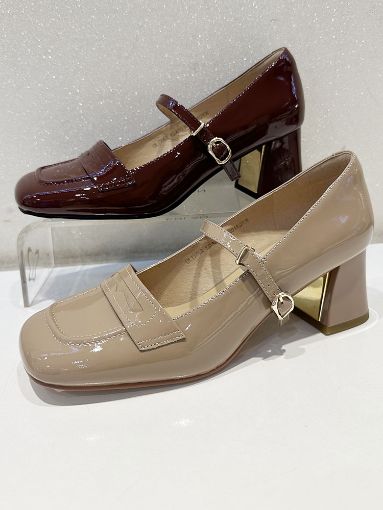 comely康莉女鞋2023秋专柜正品复古玛丽珍粗跟通勤女单鞋kyq31028