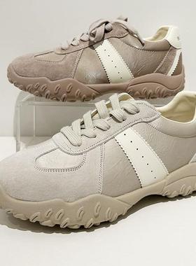 COMELY康莉2025春季新款复古拼色厚底德训鞋运动休闲女鞋KMT51182