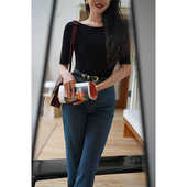 一字领舒适亲肤针织衫 Chings经典 百搭扬子纱日本岛精机无缝打底衫