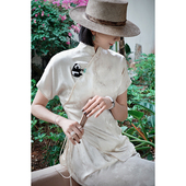 优雅重工提花衬衫 天丝上衣 MW2024006 斜襟熊猫扣新中式 Chings