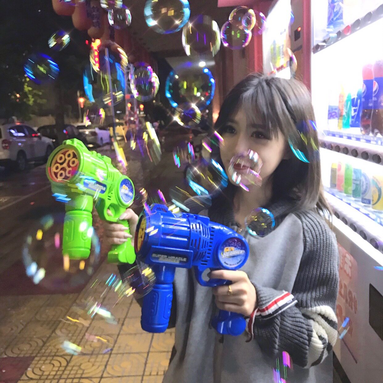 抖音同款少女心补充液吹泡泡玩具