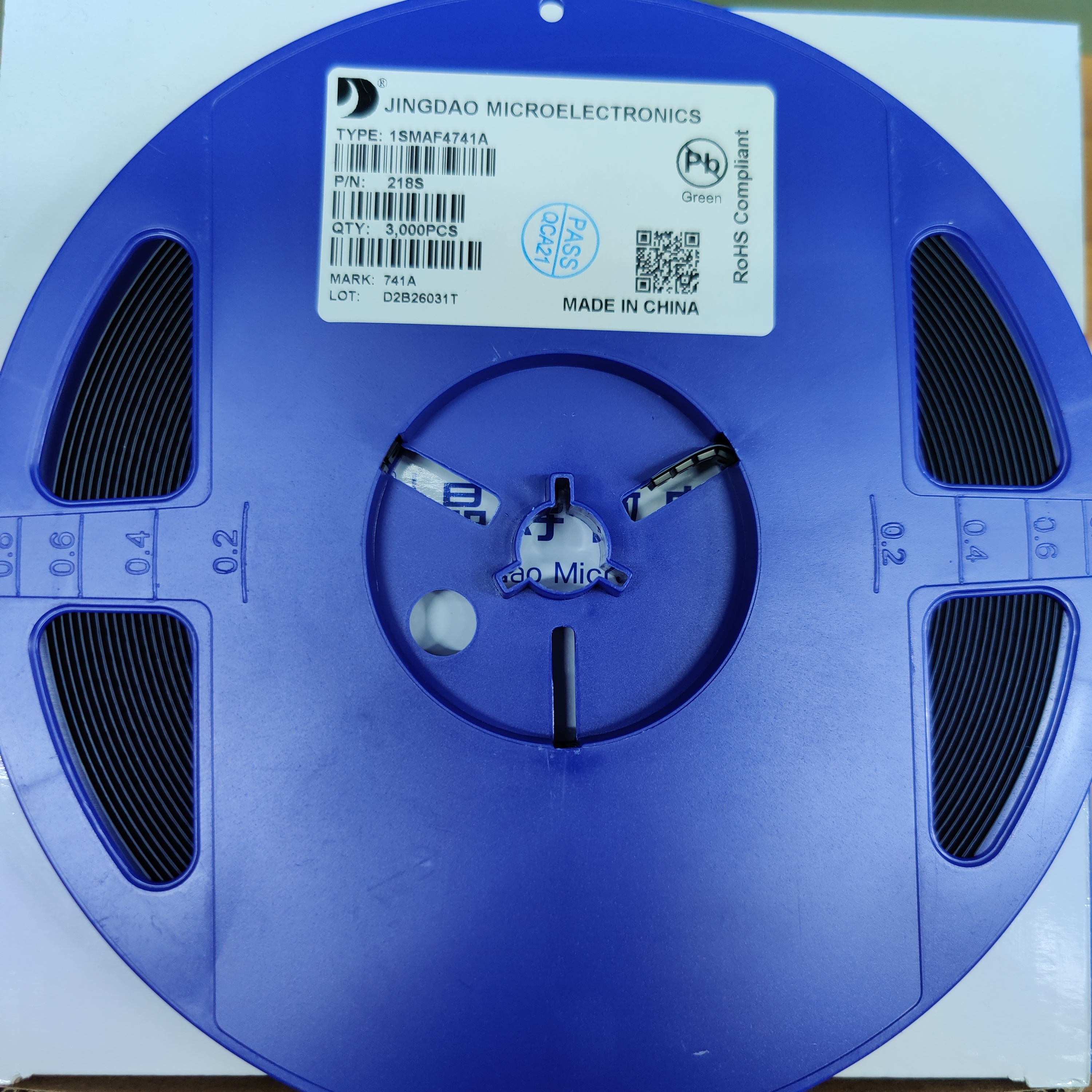 1SMAF4741A 丝印741A 1W 11V SMAF薄片 DO-214AC 贴片稳压二极管