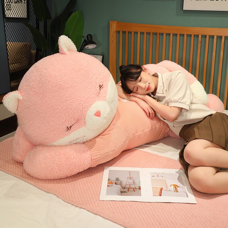 日本品质大号毛衣猫咪毛绒玩具公仔可爱趴趴猫大抱枕女孩夹腿玩偶
