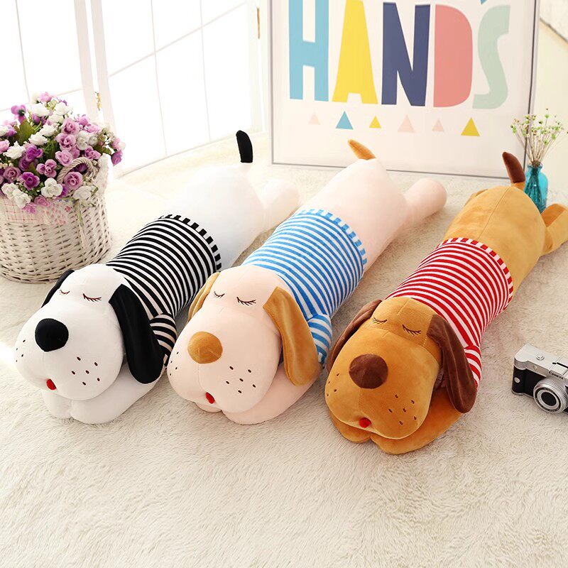 日本毛绒玩具狗狗长条睡觉抱枕专用公仔布娃娃玩偶床上儿童男女孩