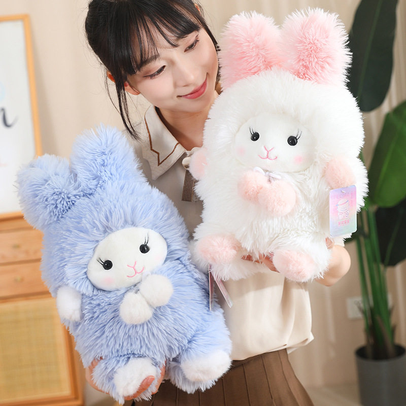 日本品质毛绒兔子玩偶摆件毛绒娃娃双球兔公仔送女朋友情人节礼物