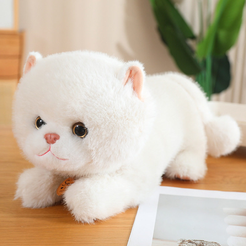 日本质量新款慵懒猫毛绒玩具小猫仿真小猫咪玩偶陪睡公仔童节礼物