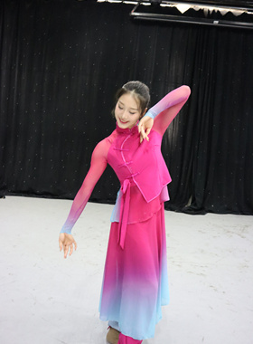 一条大河群舞古典舞演出服女独舞胶州秧歌剧目表演服