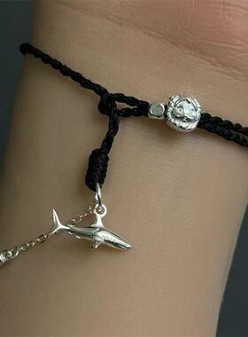 新孙颖莎莎头5114属性小鲨鱼狮子手链DIY手工编织个性设计感配饰