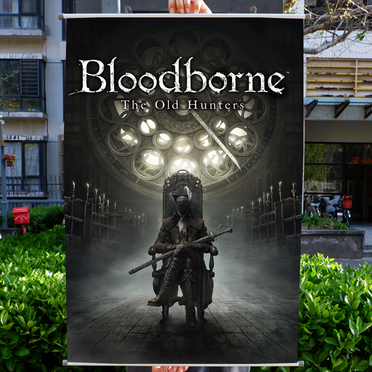 铝合金画轴血源周边游戏收藏挂画 Bloodborne老猎人布制装饰海报-封面