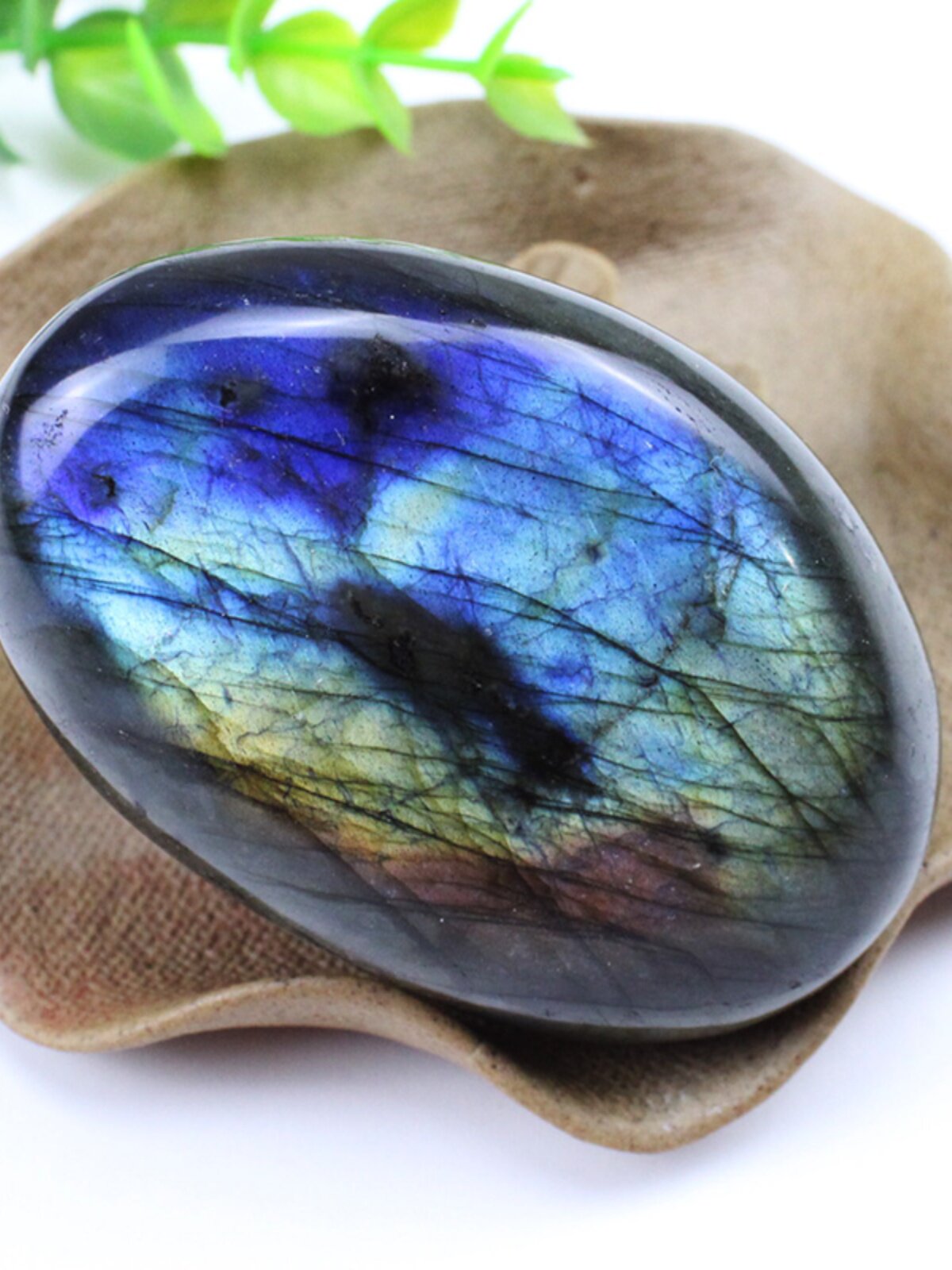 YI JINGYUAN 한 가지 그림 천연 월장석 원시 돌 장식 LABRADORITE 광석 표본 크리스탈 손잡이 조각