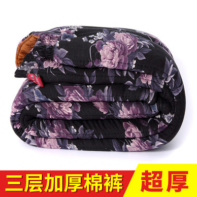 8090岁婆婆东北零下棉裤妈妈冬天加厚驼绒裤子老年人可外穿睡裤女