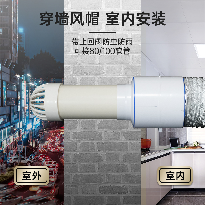 塑料PVC防风罩防雨帽单向管道阀