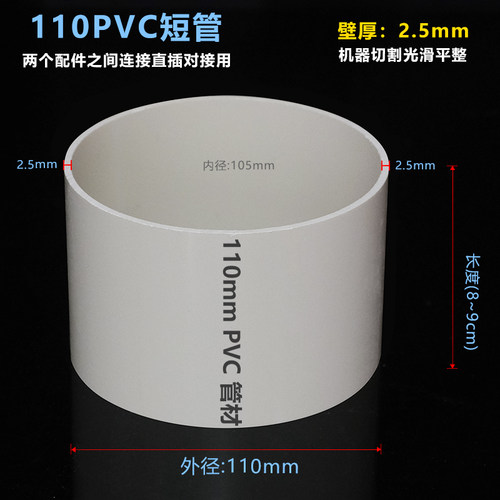 外径110mmPVC短管下水管
