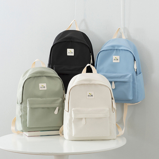 日系双肩包女大学生高中生上班通勤简约书包2025新款时尚旅行背包