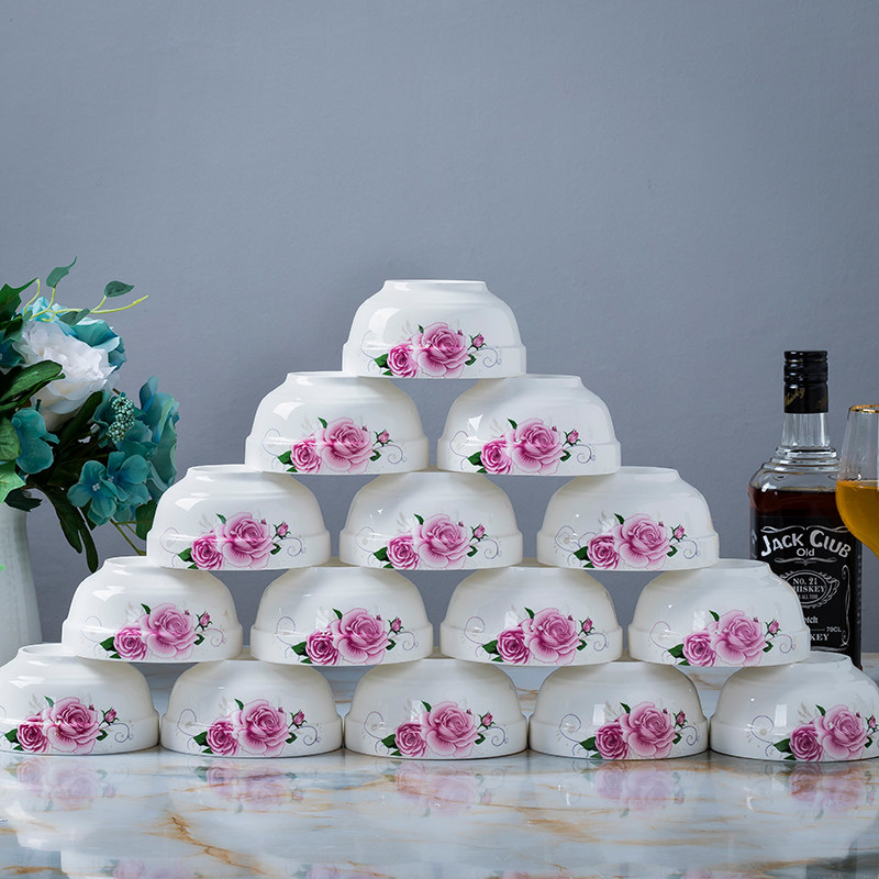 Bowl 10 Steamed Rice Dishes suit ceramics tableware household gift Bone Having dinner microwave Rice bowlin the Tableware , Tableware , Bowl  category - from Buy2taobao.com to provide professional Taobao agent buy service