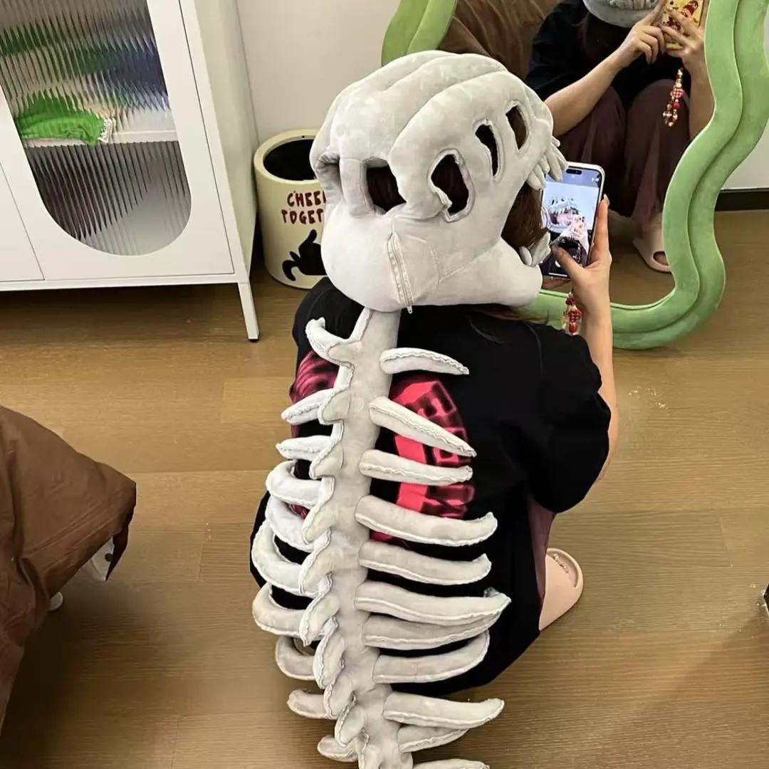 恐龙骨架搞怪骨骼头套帽子